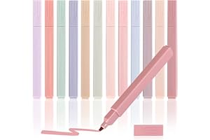 Dottall Aesthetic Textmarker Set, 12 Stück Textmarker Assorted Colors, Pastell Highlighter Pen Marker Stifte für Journal Bibel Planer Notes School Office Supplies