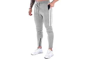 MakingDa Mens Gym Joggers Sweatpants Slim Fit Jogging Tracksuit Bottoms Causal Running Workout Trousers with Pockets