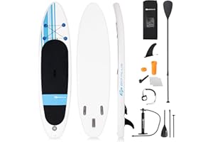 COSTWAY Sup Gonfiabile Adulti 305 cm, Stand Up Paddle Gonfiabile con Zaino e Leash, 305 x 76 x 15 cm