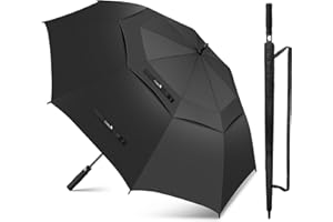 ZOMAKE Parapluie Golf 62/68inch,XL/XXL Parapluies De Golf Grande Double Canopée Anti Vent,Extra Large Automatique Ombrelle Golf De Homme Femme
