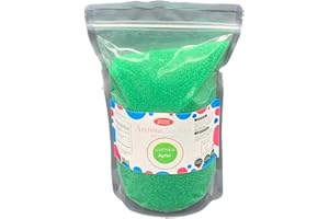 HOPSER FOOD FUN 1 KG de azúcar de colores azúcar aromatizada para algodón de azúcar de colores | Sabor a Manzana
