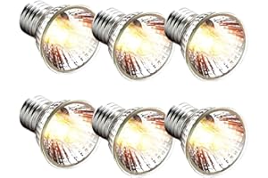 Fivtsme Lampara Tortugas de Agua, 6PCS 25W+50W+70W Bombilla para Lámpara Tortuga, E27 Bombilla de Calentamiento de Reptiles, para Reptiles y Anfibios, Tortuga, Lagarto
