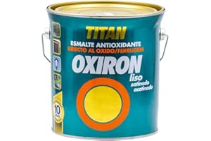 ESMALTE METÁLICO ANTIOXIDANTE OXIRON LISO SATINADO NEGRO EFECTO FORJA 4l TITAN 02J420404
