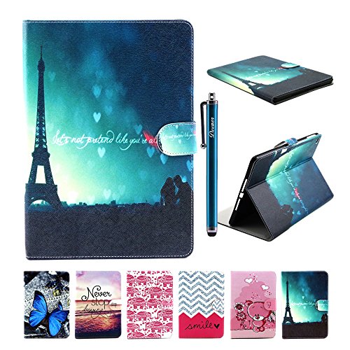 iPad Air Hülle, DEENOR PU Leder Abdeckung Stand Flip Schutzhülle Hülle für Apple iPad Air iPad 5. (Night tower)