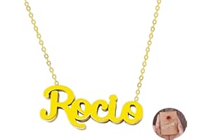 Only faith Collar para mujer con nombre personalizado Acero inoxidable con caja de regalo original Cadena colgante joya personalizada especial para amigas, novios