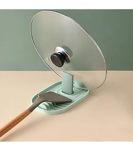 Mensola pieghevole per cucchiaio, supporto per coperchio da cucina