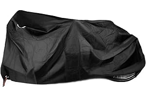 FLYEER Kotivie Tandem Bicycle Cover Extra Long Bike Storage Cover 2-Seater Waterproof Sun Protection, Black