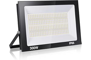 ‎LOYAL loyal 300W 30000LM LED-Flutlicht für den Außenbereich, 6000K Tageslichtweißes Sicherheitslicht für den Außenbereich, IP65 wasserdichte Außenwandleuchte, Spotbeleuchtung für Garten, Garage, Spielplatz,