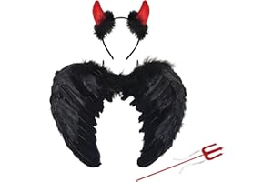 Sunshine smile Ailes d'ange Costume de fête Fancy Dress Ailes d'ange Plumes Blanc Ailes d'anges Plumes Ailes et Auréole d'ange Costume de Soirée/Halloween/Carnaval