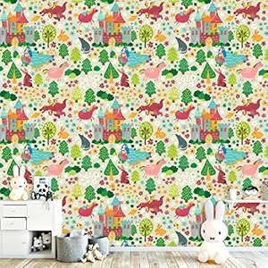 Paper Plane Design Wallpaper for Kids Room Self Adhesive Water Proof (Design 6, 10 Square FEET(16 INCH X 90 INCH X 1 ROLL))