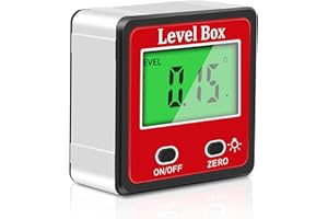 WALLFIRE 2-Tasten-Digital-Neigungsmesser Level Box Winkelmesser Sucher Messgerät Abschrägung