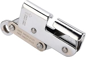 KIMISS Rock Climbing Self Locking Anti Fall Rope Grab Alloy Steel Strong Bearing Arrest Safety Rope Grab Capacity for Tree Arborist Expedition Locking High Load