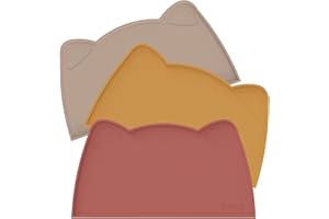 OHMO Alfombras para Comederos Perros y Gatos, Impermeable,(Eritrino, 46x25cm), Alfombrilla Silicona de Mascota