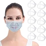 10PCS 3D Mask Bracket, Face Bracket, Silicone Bracket Inner Support Frame Lipstick Protector, Reusable Face Holder for Breath