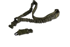 FOCUHUNTER Tactical Single Point Sling Regolazione Rapida della Lunghezza della Cinghia in Nylon Webbing Multi-Uso Durevole con Gancio in Metallo per Sport all'aperto