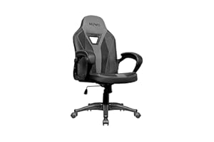 Nuwo Skin Sedia Gaming Ergonomica, Sedia PC Computer Gaming Ufficio, Braccioli Imbottiti Curvi, Altezza Regolabile, 150 Kg, Grigio