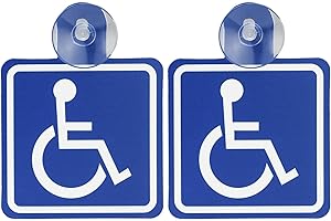 Ancable Paquete de 2 pegatinas para usuarios de sillas de ruedas para uso interno, coche, furgoneta, camión