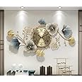 Zintex Handmade Floral Metal Wall Clock, 94cm x 54cm, Multicolour, for Bedroom, Living Room, Dining Room, Hall. Size 37in.x21in.-Analog