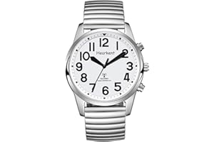 Hearkent Montre parlante avec Chiffres géants, Montre-Bracelet Simple à la Mode, Personnes âgées, Malvoyants ou Personnes âgées, Facile à Lire, Chronométrage précis