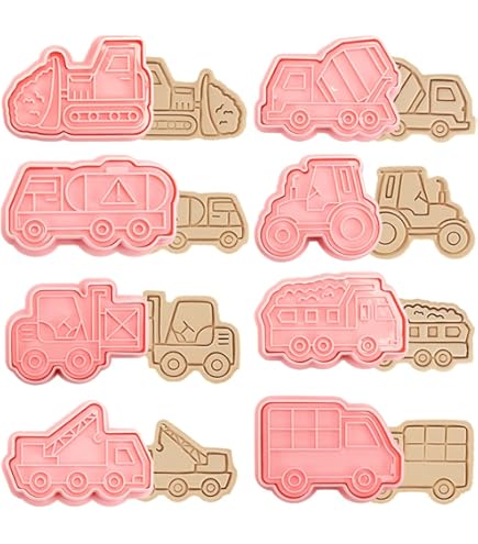 9 stuks constructie koekjessnijders bouwplaats auto, roestvrij staal