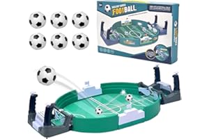 Tutamaz Interaktives Tischfußballspiel, Mini Tischkicker Kinder, Table Soccer Tischfussball Mini Tischfußball mit 6 Fußbälle, Desktop Spielzeug Tisch Fußball Kit Party Geschenke für Kinder Erwachsene