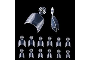 SIKEYDELS 600 Stücke Oval Kurz Künstliche Nägel, 12 Größen Acryl Halbe Abdeckung Gefälschte Nagelspitzen Künstliche Nägel, für Maniküre Frauen DIY Salon(transparent)