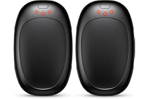 Jonwall Hand Warmers Rechargeable, 2 Pack Electric Handwarmers Reusable USB Hand Warmer, Portable Pocket Warmer with 3 Levels Heat Hand Heater, Great Warm Gift for Men Women Outdoor Camping Golf