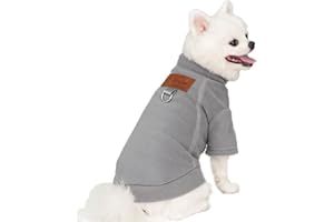 Sinirttou Jersey para Perros MedianoRopa Perro Mediano para Perros para Mascotas Sudadera de Algodón Ropa para Perros Jersey para Perros Pequeños Gato Mediano (Gris, S)
