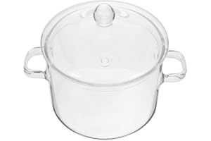Housoutil Casserole en Verre avec Couvercle Pot de Cuisson en Verre Et Poêle avec Couvercle Pot de Cuisson/Casquette de Cuisine pour Soupe