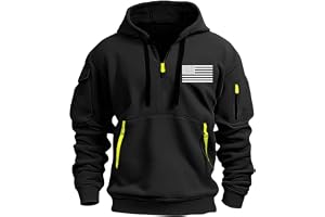 Oversized fit huvtröja herr hoodie med huva dragkedja | Övergångsjacka herr med halvdragkedja cykel tröja huvtröja allväder l