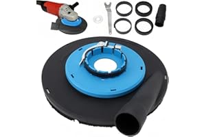 SQLJYU Cuffia Aspirazione Smerigliatrice con Aspirazione e Raccolta Della Polvere, 230mm Levigatrice per Cemento Copripolvere - Adatta All'uso su Calcestruzzo, Marmo, Piastrelle - Set Accessori Inclusi