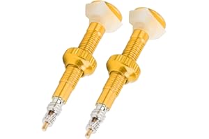 Drfeify Tubeless - Valvola in lega di alluminio, buona tenuta per bicicletta, in lega di alluminio, valvola Presta per bicicletta (oro)