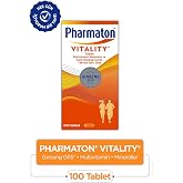 Pharmaton Vitality Multivitamin, Mineraller ve Kore Ginsengi İ&ccedil;eren Takviye Edici Gıda, 100 Tablet