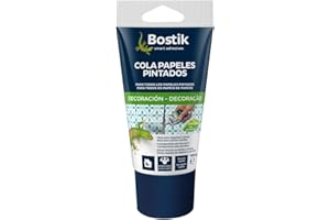 BOSTIK COLA PAPELES PINTADOS Blanco, Cola Papel Pintado Pared, Adhesivo Reparador, Acabado Final Transparente, Todo Tipo de Papeles Pintados, Ideal para Esquinas y Juntas, Listo para Usar, Tubo 100 g