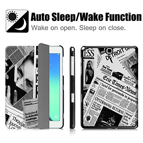 Fintie Samsung Galaxy Tab A 9.7 Hülle Case – Ultra Schlank Superleicht Ständer Smart Shell Cover Schutzhülle Etui Tasche mit Auto Schlaf / Wach Funktion für Samsung Galaxy Tab A 9.7 T550N / T555N 24,6 cm (9,7 Zoll) Tablet-PC, Zeitung - 3