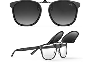 Goiteia Lunettes de soleil surdimensionnées à clipser sur lunettes de vue pour homme et femme, design tendance pour dissimuler discrètement vos lunettes, faciles à mettre et à enlever d'une seule main