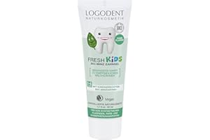 LOGONA LOGODENT Gel de Menthe Bio Bio Bio pour Les Dents de Lait et d'enfants, sans additifs de fluorure synthétiques, végétalien, 3 x 50 ML