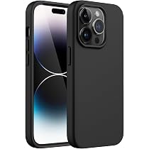 Furwabo IPhone 14 Pro Hülle Mit Ständer – 2 Verstellbare Standmodi, PU-Leder, Militärschutz, Schlankes Design (Braun)