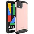 TUDIA DualShield Designed for Google Pixel 4 Case, [Merge] Heavy Duty Anti Scratch Dual Layer Slim Hard Case for Google Pixel 4 (Rose Gold)