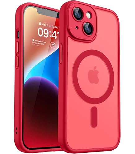 iPhone 14 Custodia Silicone Compatible con MagSafe Trasparente Rinforzato
