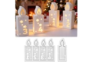 EKUKEON 2 Pcs Silikonform Adventskranz 1-4, Gießform Adventskranz 1-4 Für Kerzen, Silikonformen Gießformen Adventskranz, Silikonform weihnachten Für Kerzen Aus Gips Und Epoxidharz