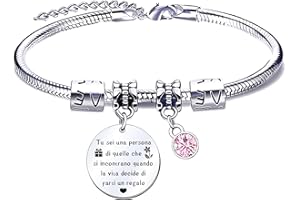 QTQTLP Regalo Amicizia Bracciale,Donna Bracciale Ispiratore Donna Ragazza per La Migliore Amica Regalo di Laurea, Regalo di Compleanno,Regalo di Natale