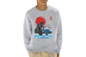 Cloud City 7 Godzilla in The Waves of Japan Kid's Sweatshirt