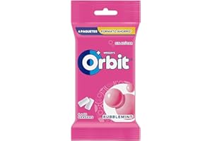 Orbit Chicles Sin Azúcar Bubblemint sabor a Frutas y menta, Afrutado, Intenso y de Larga Duración en formato Gragea (4 x 10 chicles)
