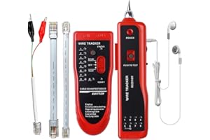 QILNYEH Testeur de câble réseau LAN, détecteur de ligne Cat5 Cat6 RJ11 RJ45 UTP STP, traceur de fil téléphonique, kit d'outils de diagnostic de tonalité