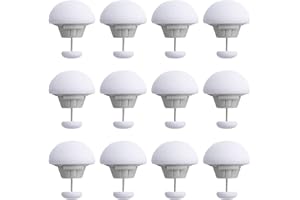Yikki 12Pcs Mushroom Duvet Clips, Non-Slip Duvet Cover Clips to Keep Duvet in Place, Comforter Quilt Holder Fixator with One-Key Unlock for Blanket Bed Sheet Curtain Socks Mattress Covers (White)