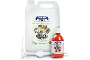 Trade Chemicals Fresh Pet eco-Refill Kennel Disinfectant 250ml w/Empty 5L + Pump (BUBBLEGUM)