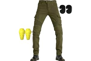SHUOJIA Hombres Y Mujeres Pantalones De Motociclismo Para Pantalones De Carreras De Motocross Con Pantalones Anti Caída,Jeans De Moto, 4 X Equipo De Protección