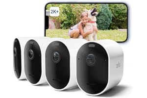 Arlo Pro 5 Outdoor Security Camera, 4 Cam, 2K HDR, Wireless CCTV, 8-Month Battery, Colour Night Vision, Dual Band Wifi, 2-Way Audio, Alarm Siren, No Hub Needed, 30-Day Free Trial of Arlo Secure, White