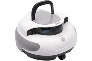LIKAI Pool Vacuum Cleaner, Cordless Pool Robot with 5000 mAh Dual Motor, Self-Parking & LED Indicators, IPX8 Automatic Cleaning Robot for 100 m² Above-Ground Pools